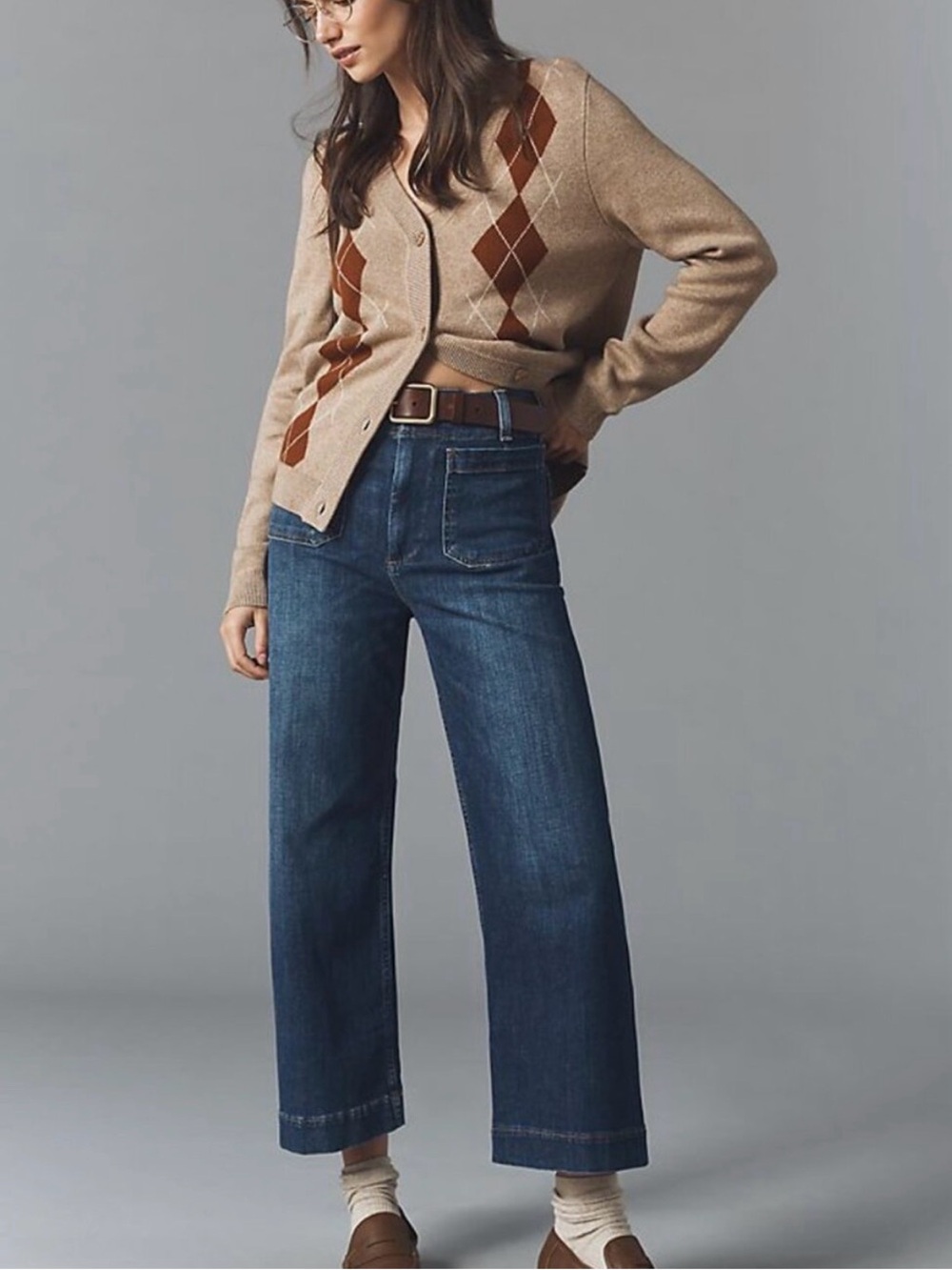 Maeve The Colette Wide Leg Crop Jeans Denim Blue Size 32 Anthropologie